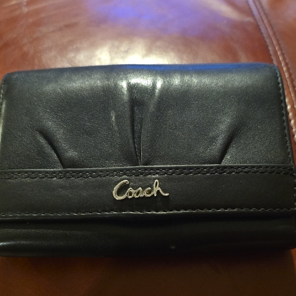 Coach Black Leather Wallet - Picture 1 of 5
